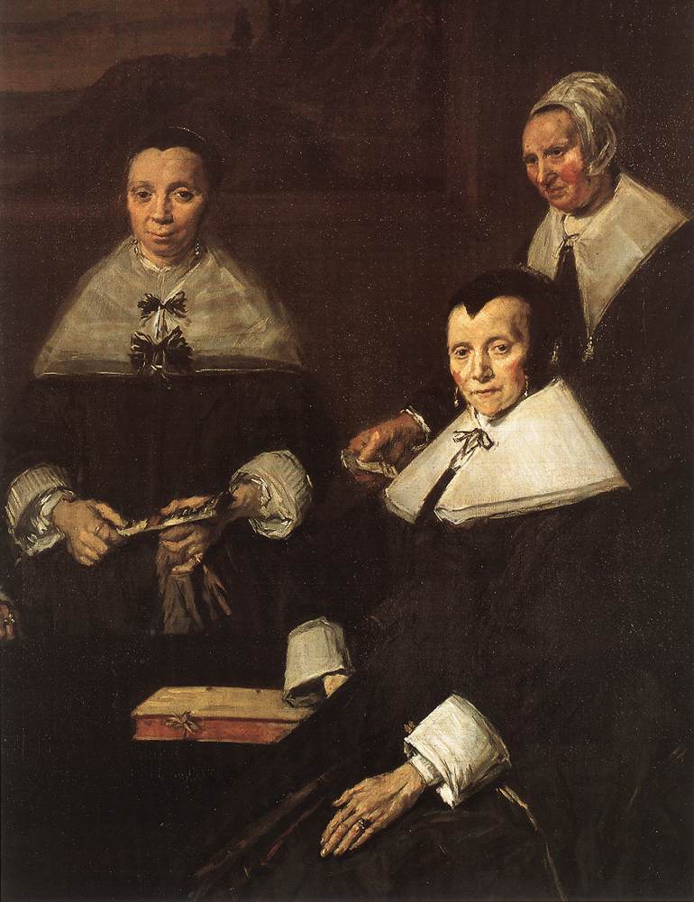 Hals’s regentesses of the almshouse: a quiet chain without a single sweeping gesture — there is a route, and there is no noise