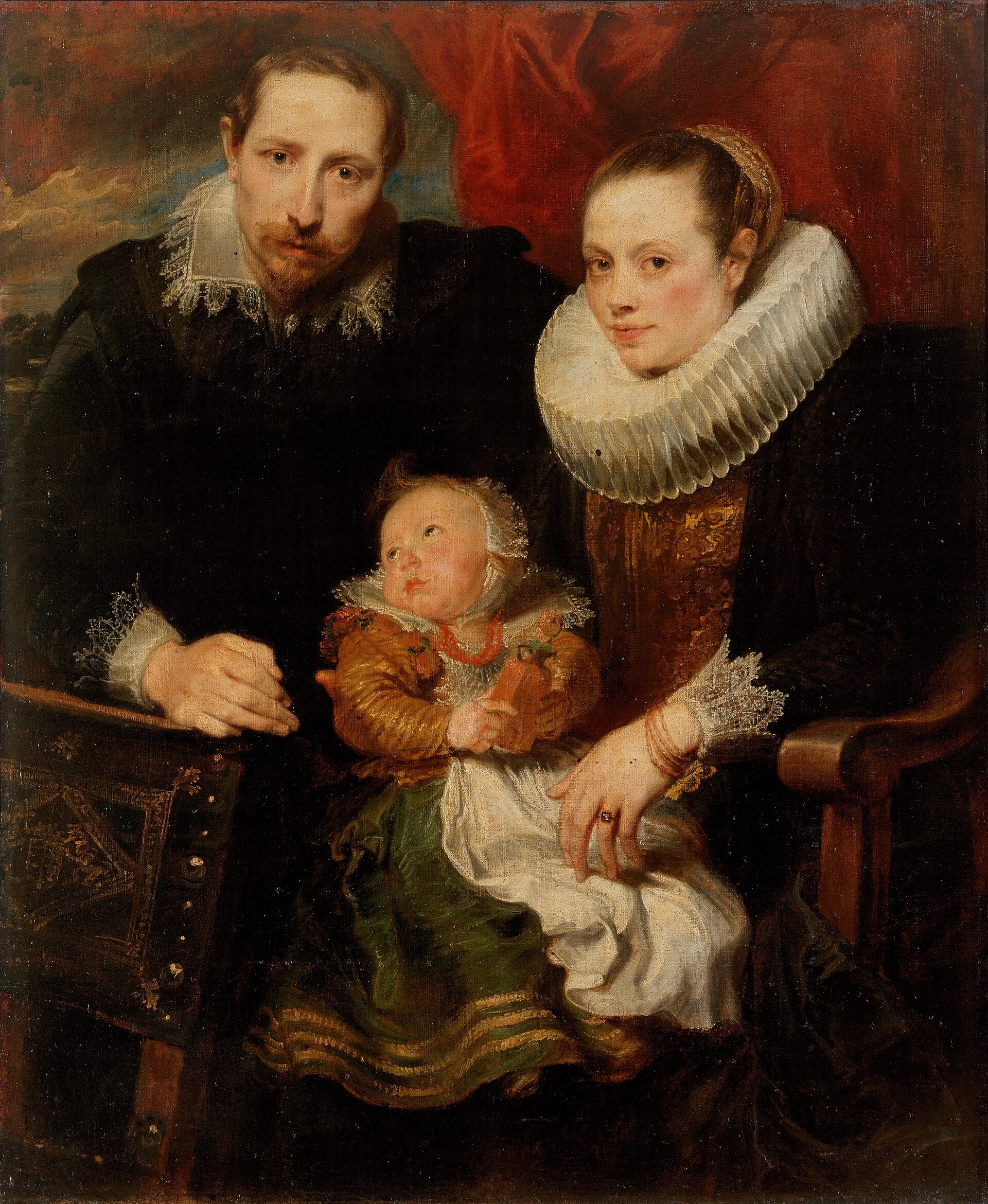 Van Dyck’s family portrait: the hierarchy is set by turns and distance, not by height and order