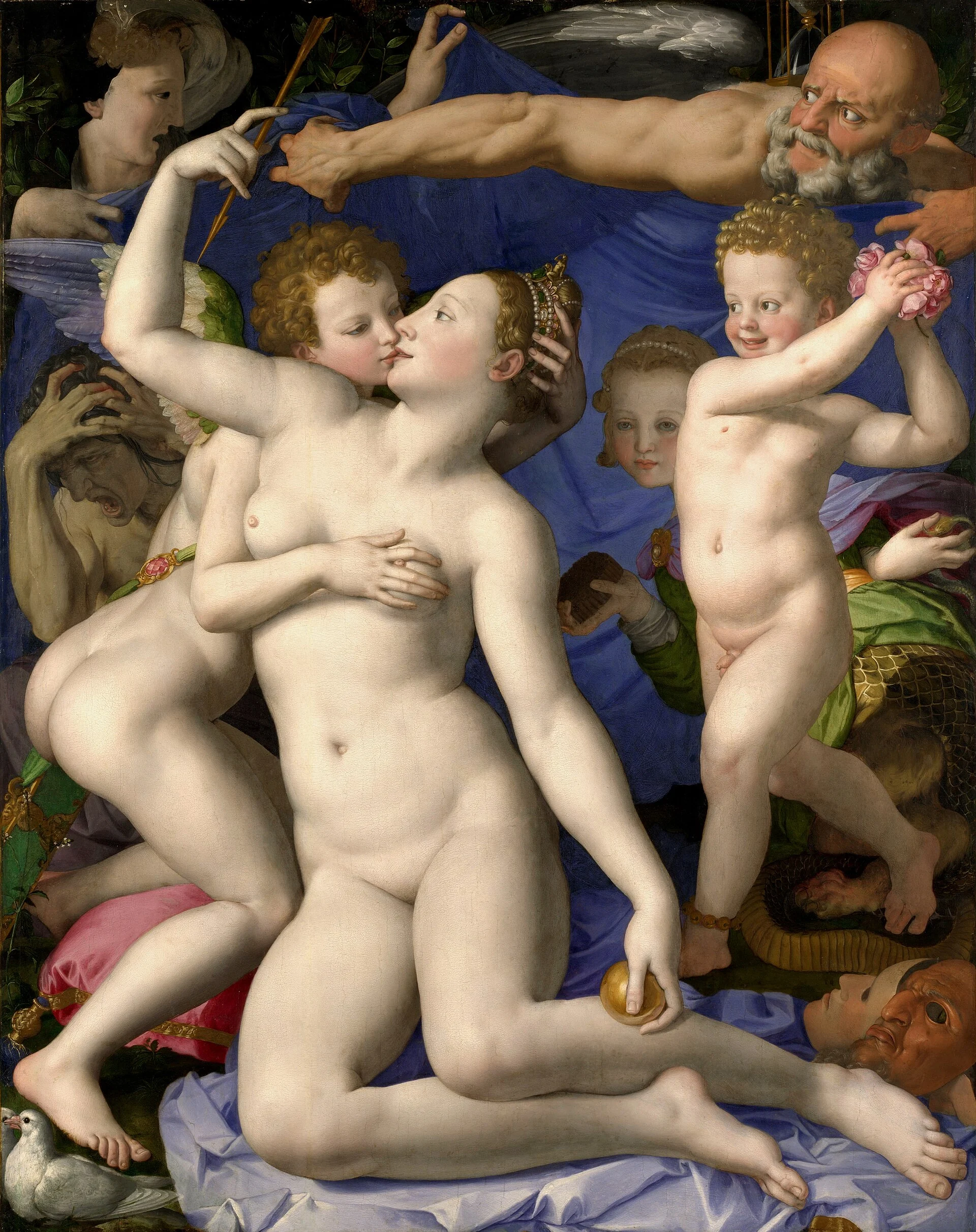 Bronzino: skin like cold enamel, allegory in place of action — beauty that no longer soothes
