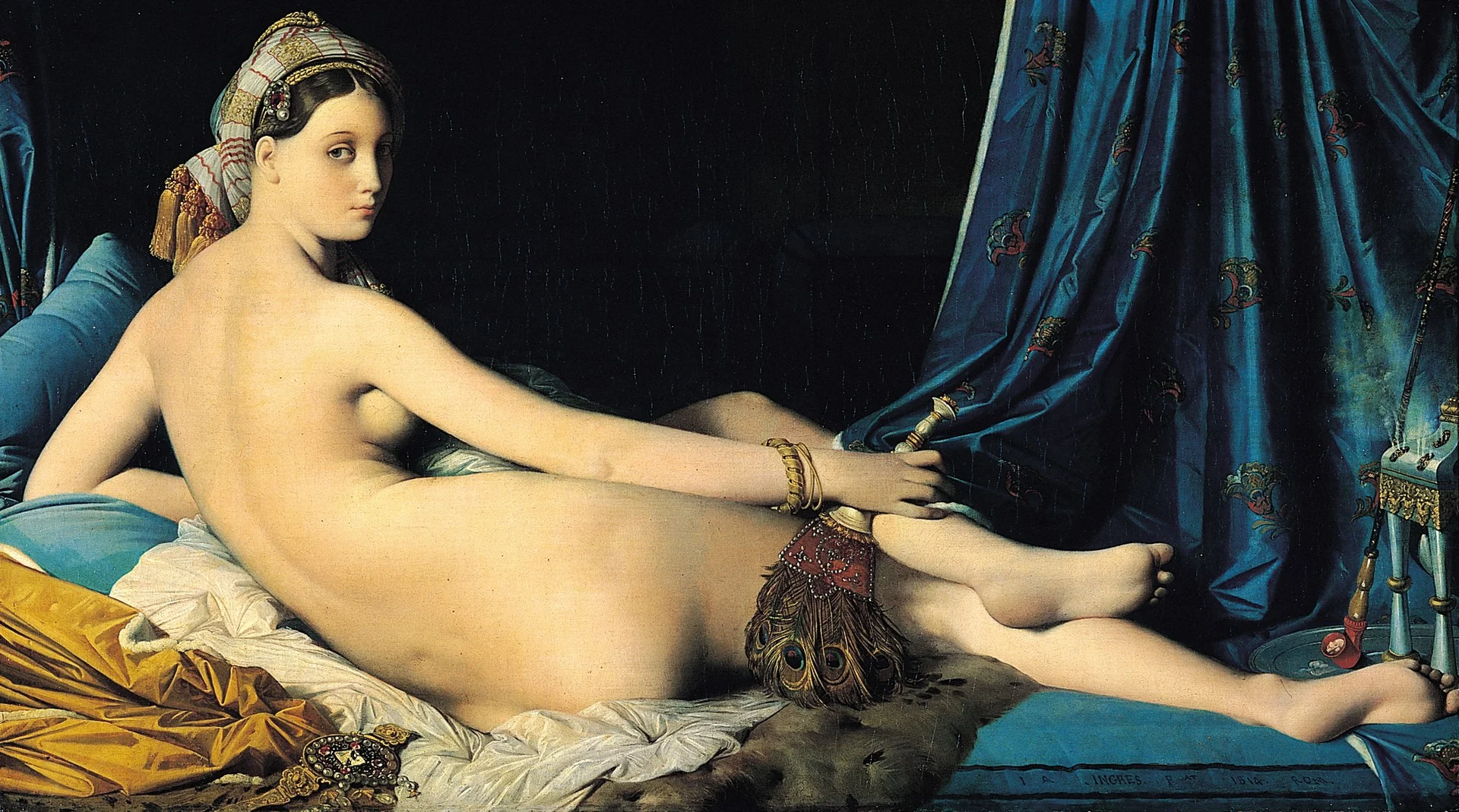 Ingres gives the public its compensation: the subject is oriental and frank, but the flesh is impeccably smooth
