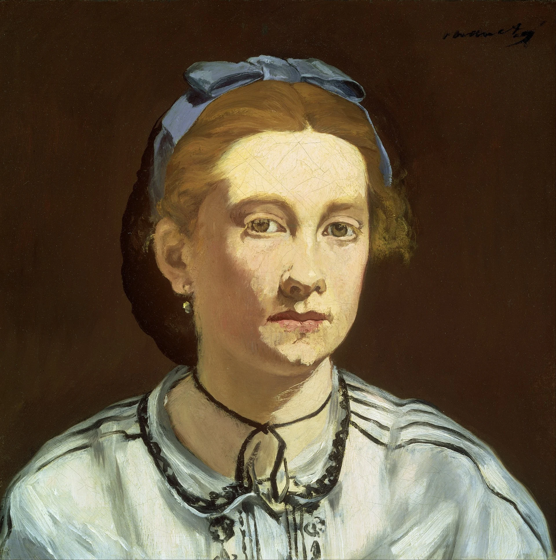 Victorine Meurent, the model herself, in a separate portrait: a person, not a role and not a symbol