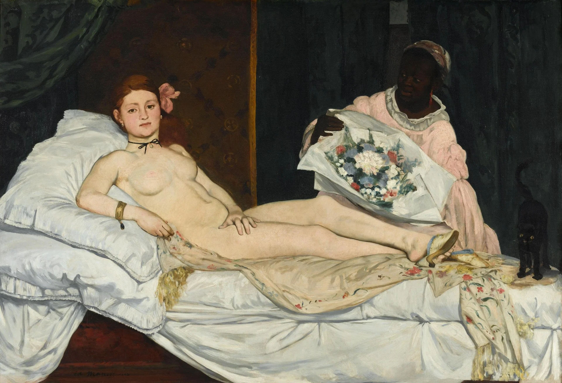 A body without a mythological name and a gaze that answers back — the public met not a goddess but a contemporary