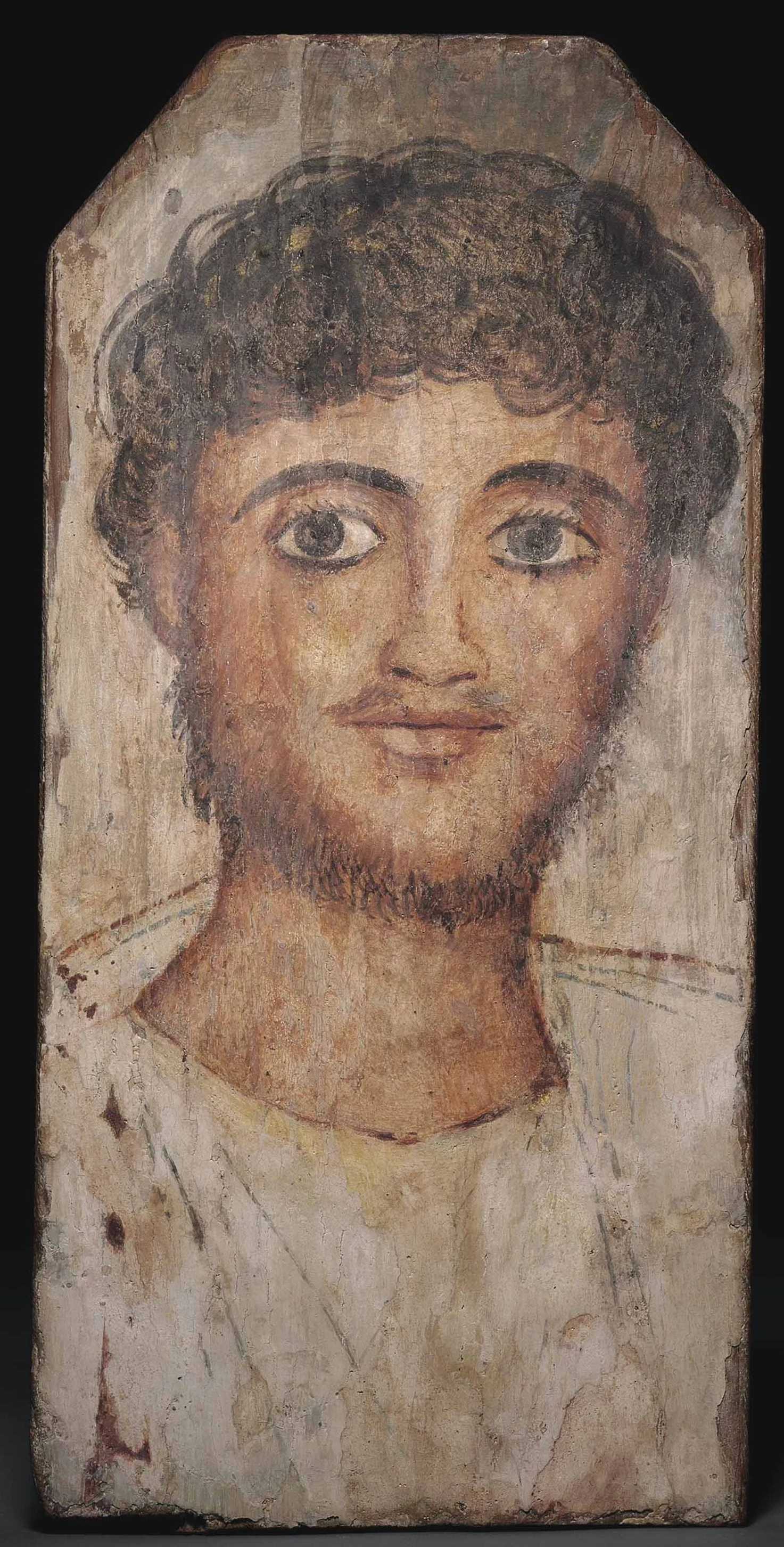 A Fayum portrait: an image as a way of not disappearing — and, incidentally, a document of how a face, a haircut and a gaze looked at the time