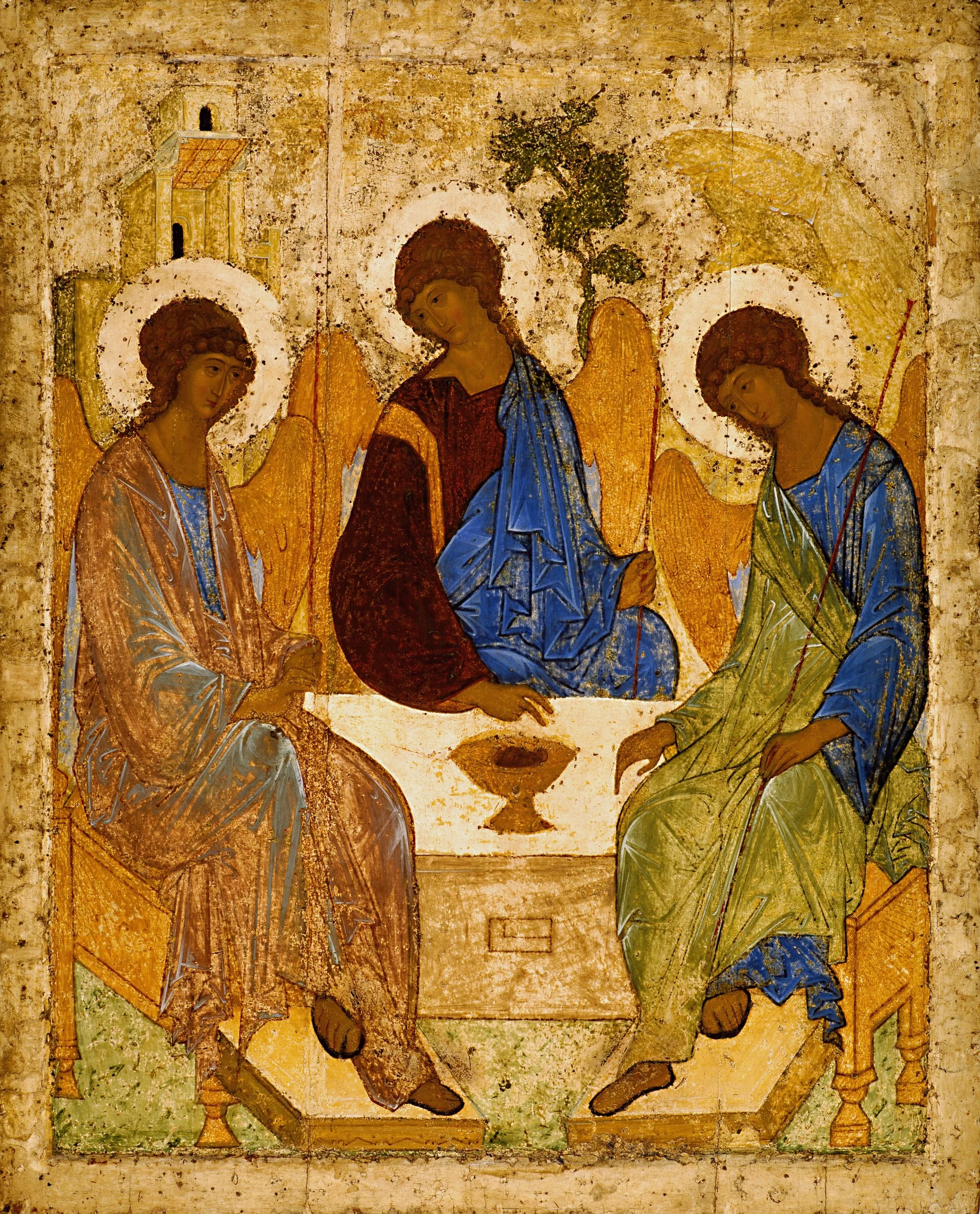 Rublev’s “Trinity”: a commission, a theology and an artistic decision live inside one image without getting in each other’s way