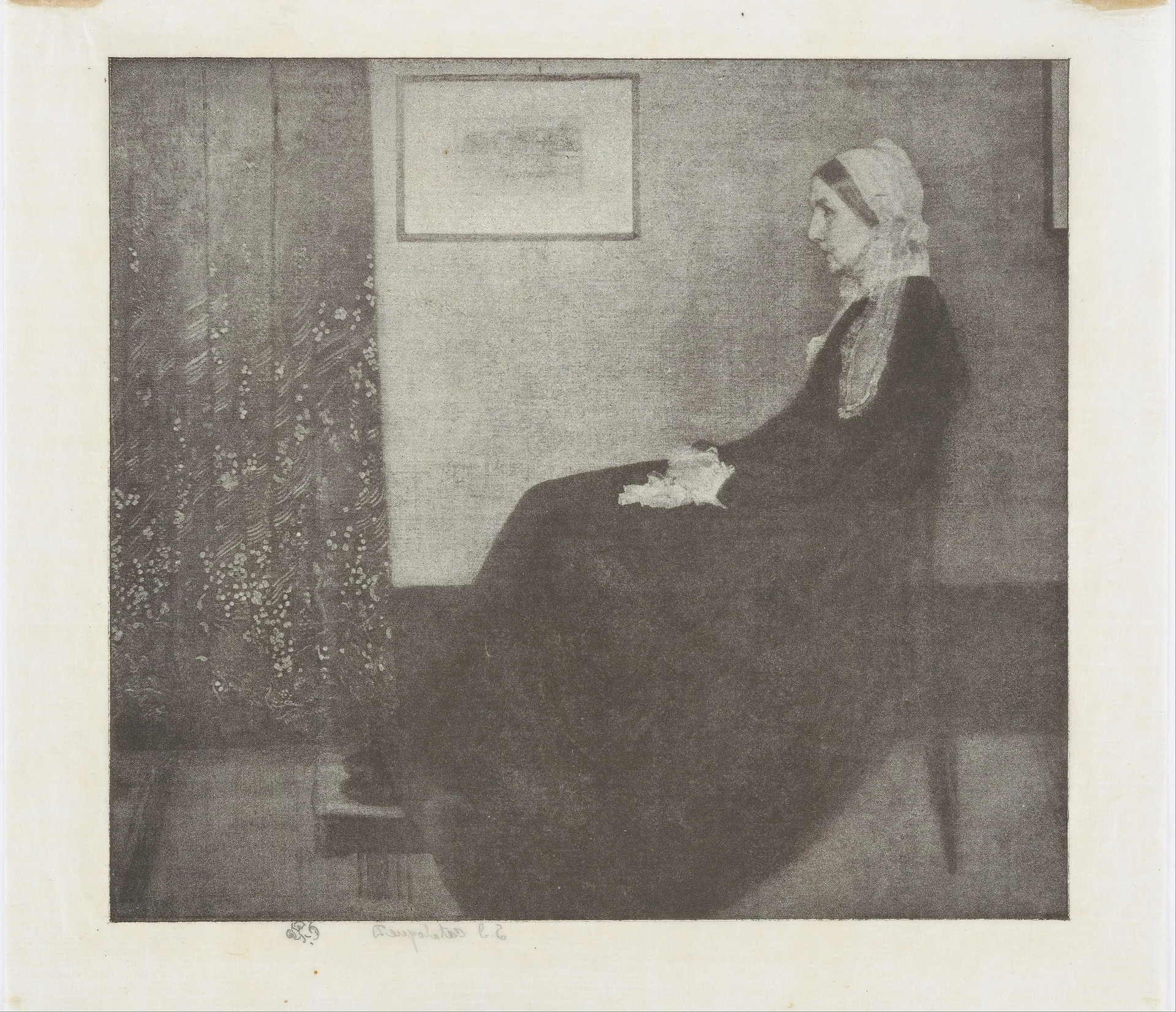 Whistler called the portrait of his mother an “Arrangement in Grey and Black” — that is, he said outright what the picture rests on